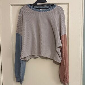 Colorblock Ribbed Crop Top